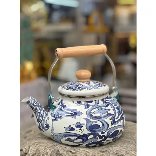 کتری طرح دار لعابی وارداتی تک و عمده کدP885