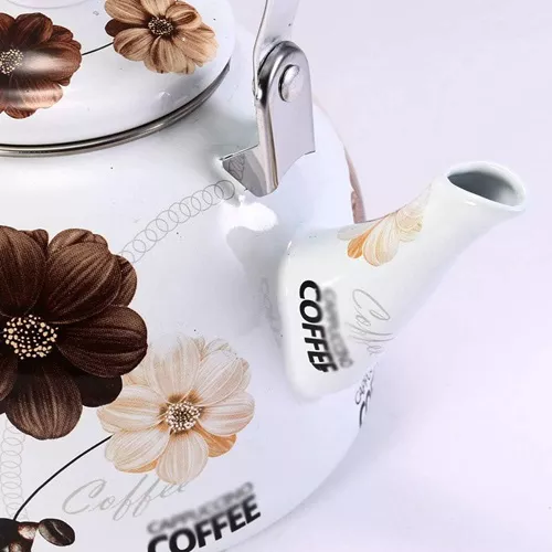 Unique and large enameled design kettle