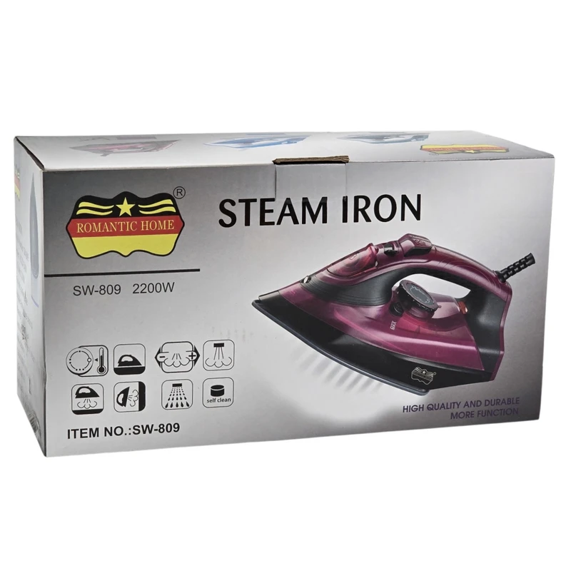 خرید اتو بخار رومانتیک هوم مدل SW809 تک و عمده کد Z2083