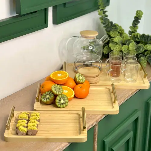 سینی تمام بامبو 3 تایی تک و عمده کد R019