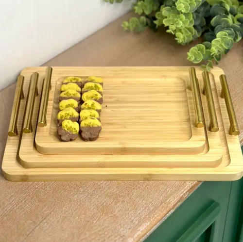 پخش سینی تمام بامبو 3 تایی تک و عمده کد R020