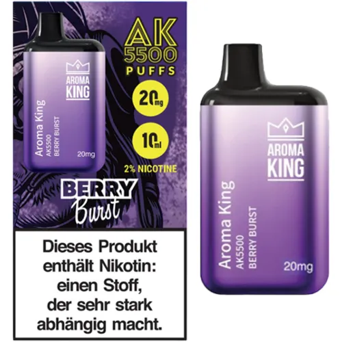 پخش  ویپ 5500 پاف  AROMA KING توت تک و عمده کد G5455