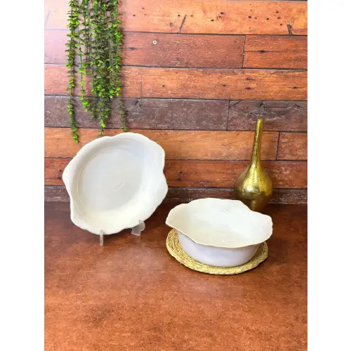 تابه و کاسه چین چین لب طلا کد E1279 تک و عمده