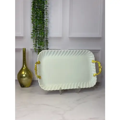 پخش سینی کارمن دسته طلایی کد E1282 تک و عمده