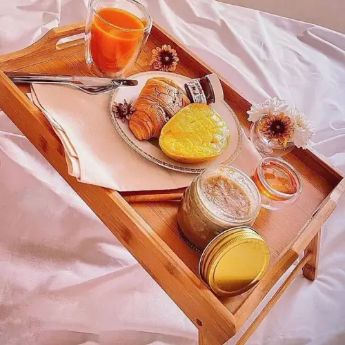 پخش سینی پایه دار بامبو تک و عمده کد R024