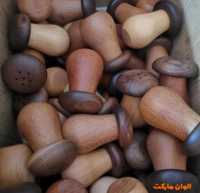 خرید نمکدان چوبی مدل قارچی تک و عمده کد Z2119