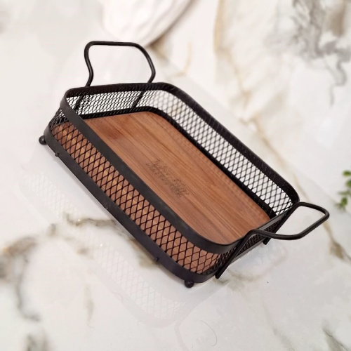 پخش سینی تسمه ای مربع دیبا مدل دسته دار تک و عمده کد Z2156