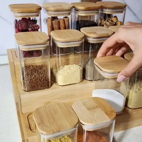 پخش بانکه های ادویه ارتفاع 8 مربع درب بامبو تک و عمده کد R034