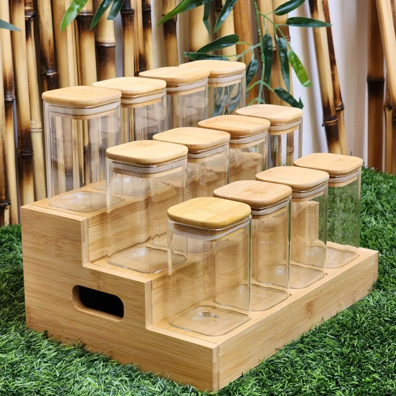 پخش بانکه های ادویه ارتفاع 12 مربع درب بامبو تک و عمده کد R038