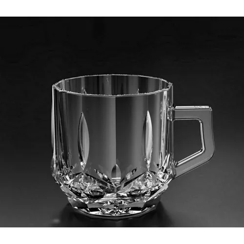 فنجان شیشه و بلور اصفهان مدل هایلین بسته 6 عددی تک و عمده کد G5470