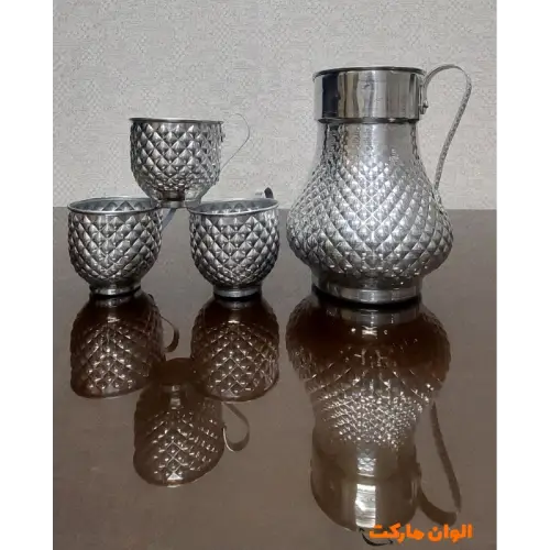 سرویس پارچ لیوان طرح لوزی کدK081