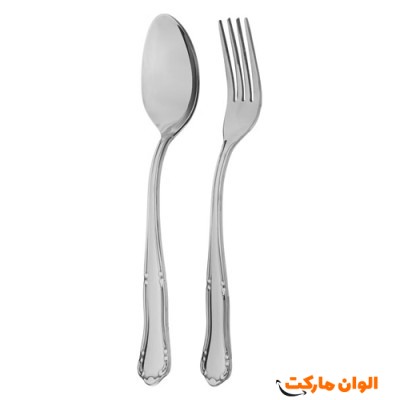پخش سرویس قاشق و چنگال صنایع استیل ایران مدل  والنتینا 12 پارچه تک و عمده کد Z3418