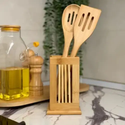 Wooden Spoon Holder Stand, Code B326