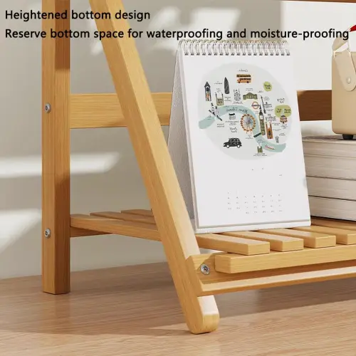 2-tier Wooden Display Stand - Code B328