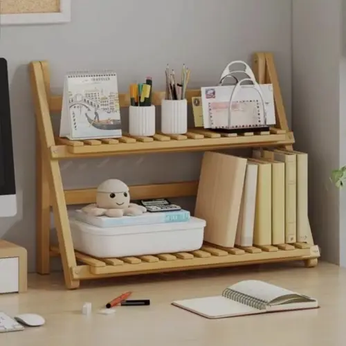 2-tier Wooden Display Stand - Code B328