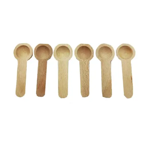 Set of 6 Wooden Spice Spoons - Code B329
