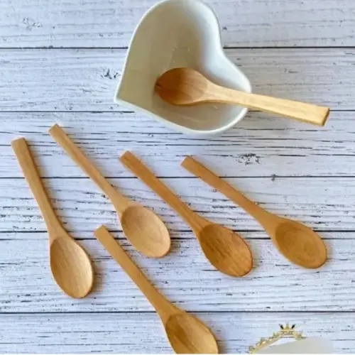 قاشق 6 عددی چوبی ادویه تک و عمده کد B331