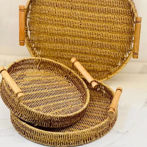 Set of 3 Woven Trays - Code B335