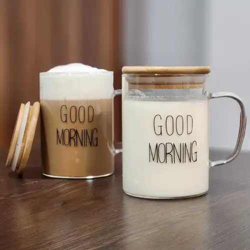 Good Morning Deep Pyrex Glass - Code B349