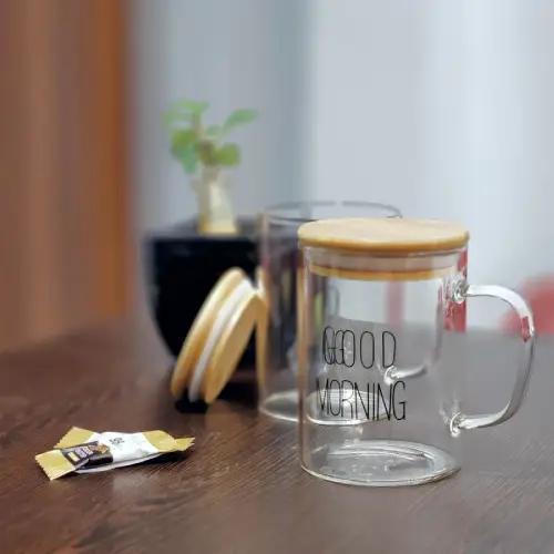 Good Morning Deep Pyrex Glass Set - Code B350