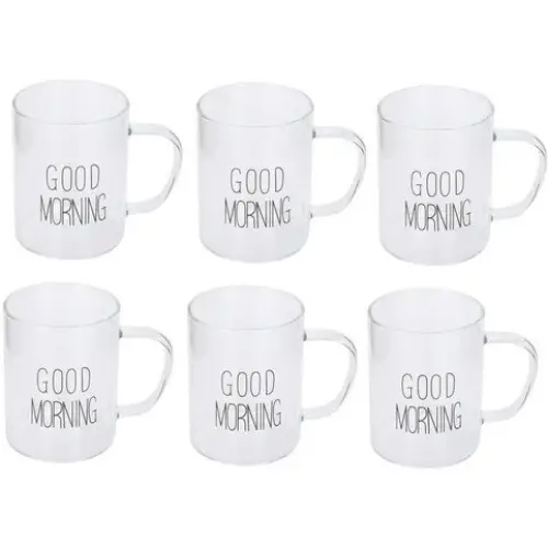 Good Morning Deep Pyrex Glass Set - Code B350