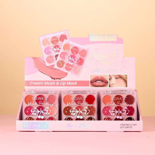 پخش پالت رژلب و رژگونه 9 عددی هدی موجی تک و عمده کد Z2188