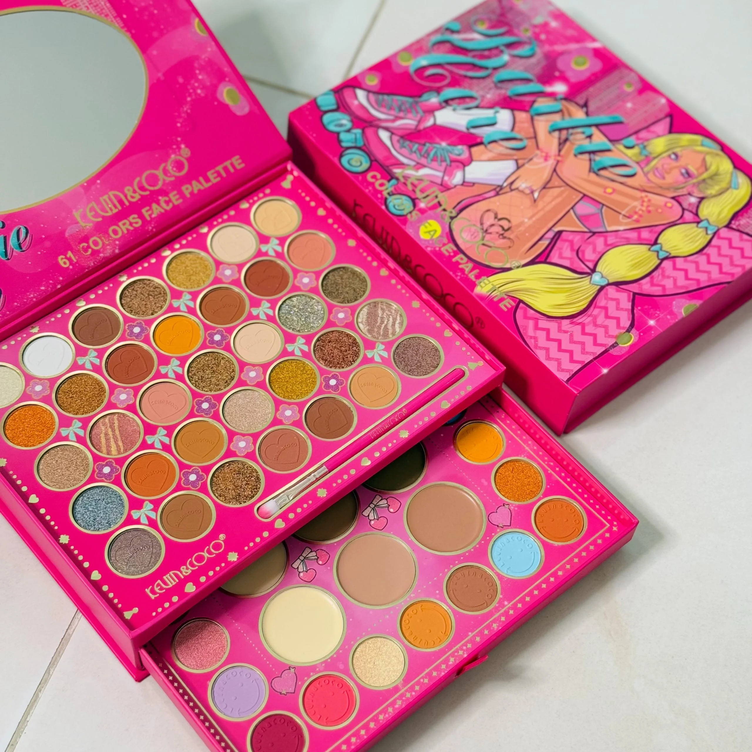 پخش پک آرایشی ۲طبقه باربی کوین کوکو تک و عمده کد Z2198