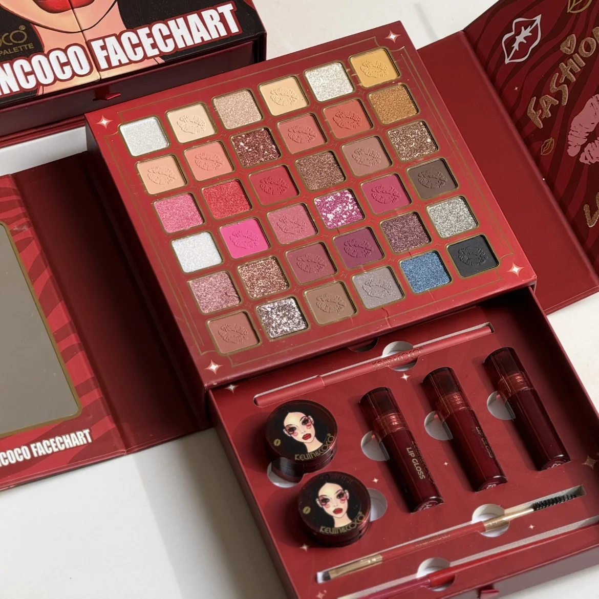 پخش پالت صورت چند منظوره کوین کوکو طرح Love Passion تک و عمده کد Z2202