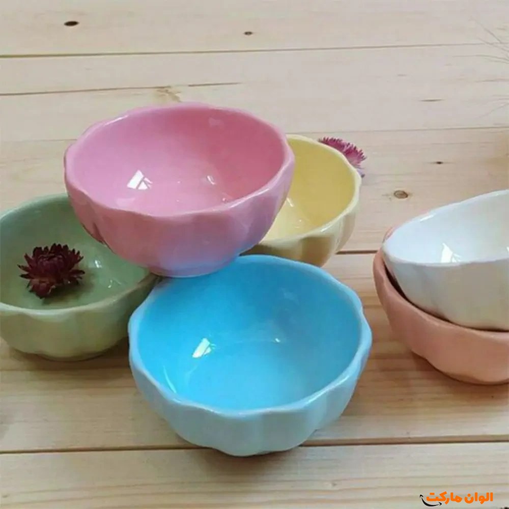 پخش پیاله ۶ عددی ۳ پایه رنگی تک و عمده کد G5527