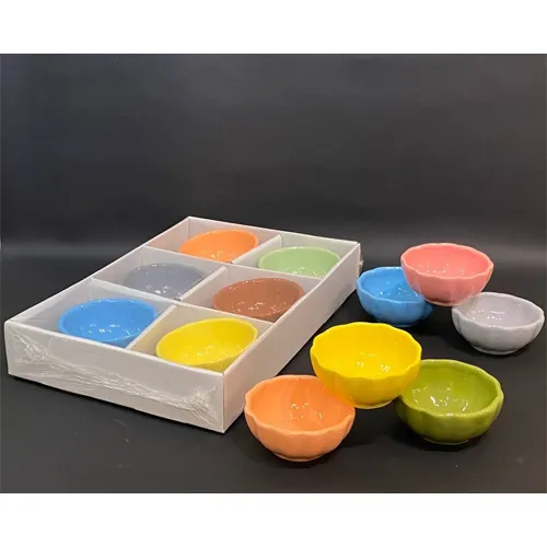 پخش پیاله ۶ عددی ۳ پایه رنگی تک و عمده کد G5527