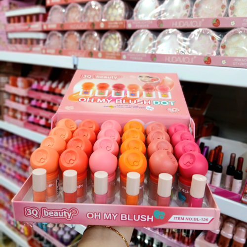 پخش رژ گونه پد دار آبرنگی 3q beauty تک و عمده کد Z2252