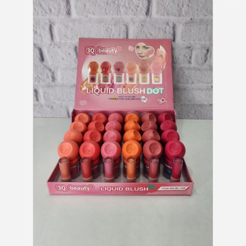 پخش رژ گونه پد دار آبرنگی 3q beauty تک و عمده کد Z2252