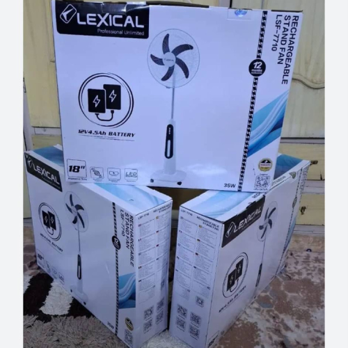 خرید پنکه شارژی لکسیکال مدل SF-7710 تک و عمده کد Z2285