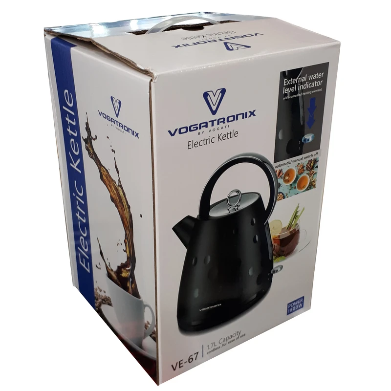 خرید کتری برقی وگاتیرونیکس 1.7لیتر مدل VE-67 تک و عمده کد Z2311