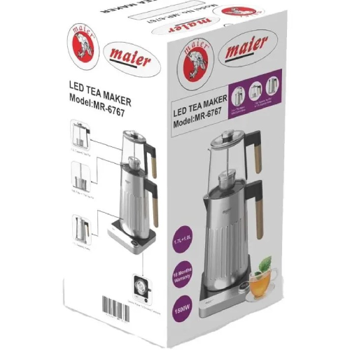 خرید چای ساز و دمنوش ساز مایر مدل 6767 تک و عمده کد Z2313