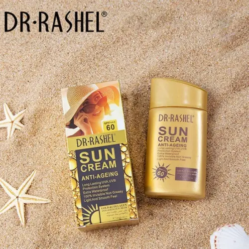 خرید ضد آفتاب بی رنگ دکتر راشل SPF60 و SPF75 تک و عمده کد R101