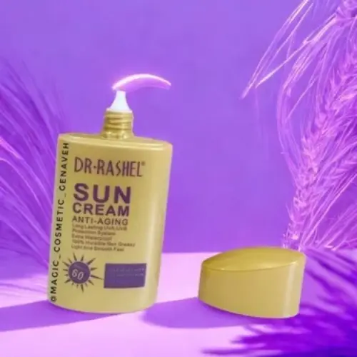 خرید ضد آفتاب بی رنگ دکتر راشل SPF60 و SPF75 تک و عمده کد R101