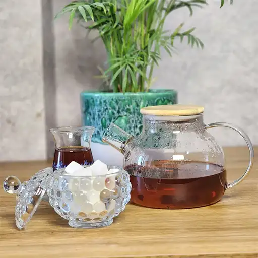 1.5L Borosilicate Teapot