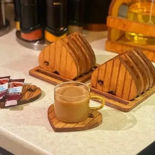 پخش زیرلیوانی استنددار طرح قلب تک و عمده کد F1067