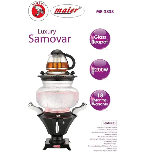 خرید سماور برقی مایر مدل MR3838 تک و عمده کد G5650 {alt}