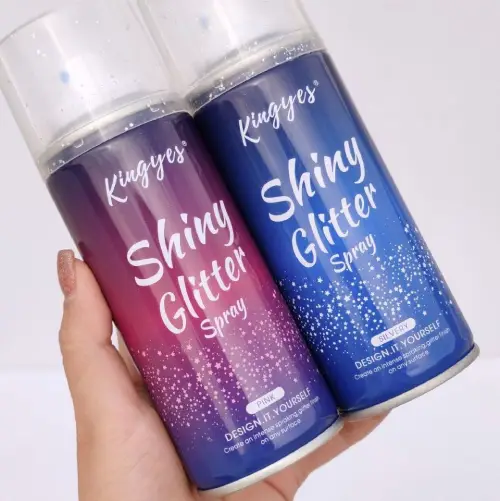 پخش   اسپری گلیتری مو و بدن Kingyes  تک و عمده کد R132