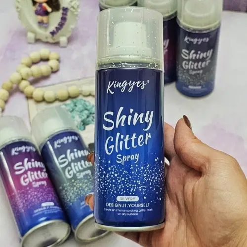 پخش   اسپری گلیتری مو و بدن Kingyes  تک و عمده کد R132