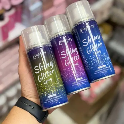پخش   اسپری گلیتری مو و بدن Kingyes  تک و عمده کد R132