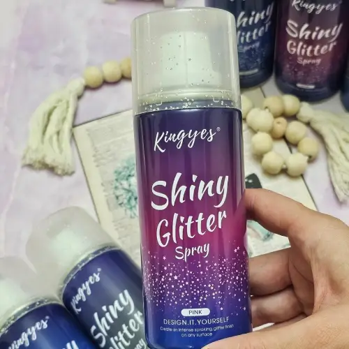 پخش   اسپری گلیتری مو و بدن Kingyes  تک و عمده کد R132