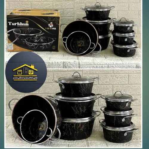 خرید-سرویس-قابلمه-تفلون-14پارچه-طرح-ماربل-ترخان-کد-e1433-تک-و-عمده
