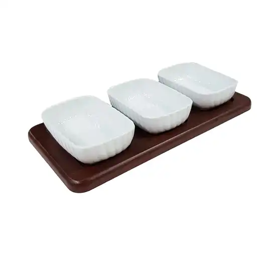 Carmen Rectangle 4-Piece Tea Set
