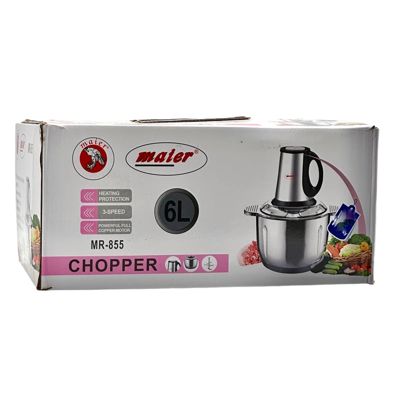 پخش خردکن مایر مدل MR-855 کاسه استیل کد E1456 تک و عمده