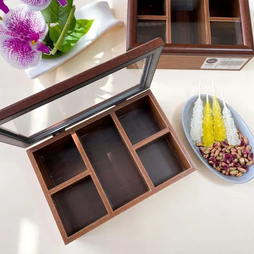 خرید جعبه تیبگ ۵ خانه تمام چوب تک و عمده کد G5742