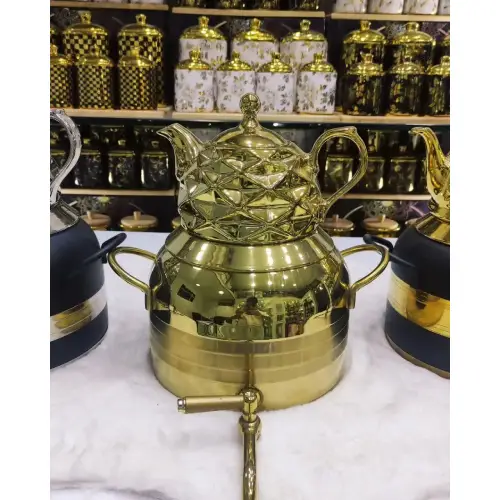 خرید-کتری-قوری-شیردار-طلایی-کد-e1513-تک-و-عمده