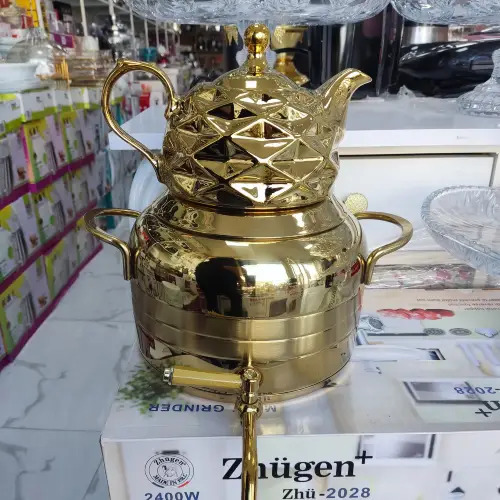 خرید-کتری-قوری-شیردار-طلایی-کد-e1513-تک-و-عمده